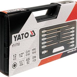 Juego de llaves de vaso estriadas Yato